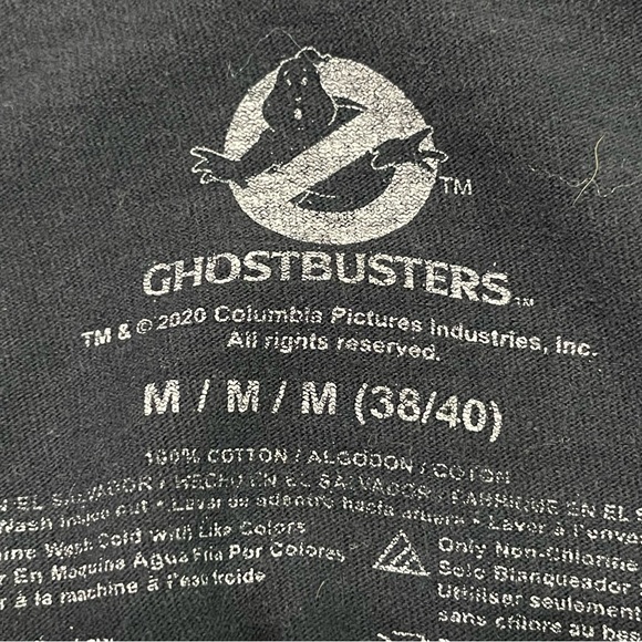 Ghostbusters Men’s Cotton Black Short Sleeve Crewneck Graphic Tee Size M - Picture 3 of 3